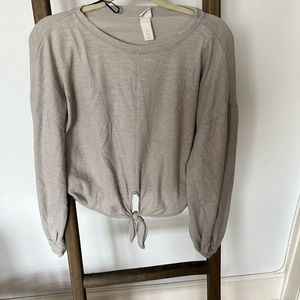H&M lightweight long sleeve knot top